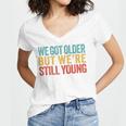 We Got Older But We’Re Still Young Nostalgia Emo Retro Women's Jersey Short Sleeve Deep V-Neck Tshirt