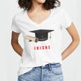 PhD Graduation Celebration For Finished Phd Grad Men Women Women's Jersey Short Sleeve Deep V-Neck Tshirt