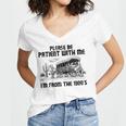 Please Patience I'm From The 1900s Vintage Western Women's Jersey Short Sleeve Deep V-Neck Tshirt Please Patience I'm From The 1900s Vintage Western Women's Jersey Short Sleeve Deep V-Neck Tshirt
