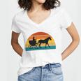 Please Be Patient With Me I'm From The 1900s Apparel Premium Women's Jersey Short Sleeve Deep V-Neck Tshirt