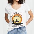 Please Be Patient With Me I'm From The 1900s Cowboy Women's Jersey Short Sleeve Deep V-Neck Tshirt