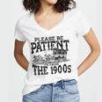 Please Be Patient With Me I'm From The 1900s Old Vintage Premium Women's Jersey Short Sleeve Deep V-Neck Tshirt