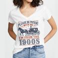 Please Be Patient With Me I'm From The 1900s Retro Nostalgic Premium Women's Jersey Short Sleeve Deep V-Neck Tshirt Please Be Patient With Me I'm From The 1900s Retro Nostalgic Premium Women's Jersey Short Sleeve Deep V-Neck Tshirt