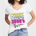 Please Be Patient With Me I'm From The 1900s Retro Vibes Premium Women's Jersey Short Sleeve Deep V-Neck Tshirt