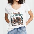 Please Be Patient I'm From The 1900s Stagecoach Western Vint Women's Jersey Short Sleeve Deep V-Neck Tshirt Please Be Patient I'm From The 1900s Stagecoach Western Vint Women's Jersey Short Sleeve Deep V-Neck Tshirt