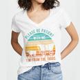 PLEASE BE PATIENT I'M FROM THE 1900s Vintage 1900s 90s Premium Tri-Blend Women's Jersey Short Sleeve Deep V-Neck Tshirt