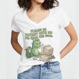 Please Be Patient I'm From The 1900s Vintage Men Women Women's Jersey Short Sleeve Deep V-Neck Tshirt