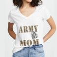 Proud Army National Guard Mom National Guard Graduation Women's Jersey Short Sleeve Deep V-Neck Tshirt
