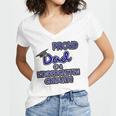 Proud Dad Of a Kindergarten Graduate Graduation TShirt Women's Jersey Short Sleeve Deep V-Neck Tshirt