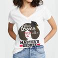Queen Masters Degree Graduation Social Work MSW MPH Women's Jersey Short Sleeve Deep V-Neck Tshirt