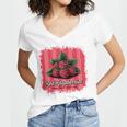 Red Raspberries Farm Fresh Since 1987 Nostalgia Women's Jersey Short Sleeve Deep V-Neck Tshirt Red Raspberries Farm Fresh Since 1987 Nostalgia Women's Jersey Short Sleeve Deep V-Neck Tshirt