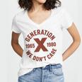 Retro Gen X 1965-1980 Sarcastic Nostalgia Graphic Premium Tri-Blend Women's Jersey Short Sleeve Deep V-Neck Tshirt