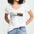 Retro Nostalgia 1980s Love Graphic Premium Tri-Blend Women's Jersey Short Sleeve Deep V-Neck Tshirt