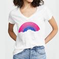 Secretly Bisexual Bi Introvert Bi Pride Antisocial LGBTQ Raglan Baseball Tee Women's Jersey Short Sleeve Deep V-Neck Tshirt
