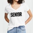 SEN19R Senior 2019 High School Graduation Party T-Shirt Women's Jersey Short Sleeve Deep V-Neck Tshirt