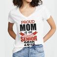 Senior Class Of 2019 Tshirt Graduation Awesome Mom Women's Jersey Short Sleeve Deep V-Neck Tshirt