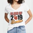 Senior Class Of 2019 Tshirt Graduation Students Football Women's Jersey Short Sleeve Deep V-Neck Tshirt