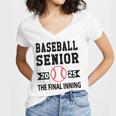 Senior Class Of 2025 Baseball Senior Night Graduation Party Women's Jersey Short Sleeve Deep V-Neck Tshirt