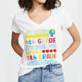 So Long 4th Grade Here I Come Graduation 5th Grade Kids Tee Premium Women's Jersey Short Sleeve Deep V-Neck Tshirt