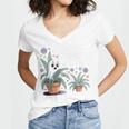 Social Anxiety Introvert Nervous Awkward Socially Women's Jersey Short Sleeve Deep V-Neck Tshirt Social Anxiety Introvert Nervous Awkward Socially Women's Jersey Short Sleeve Deep V-Neck Tshirt