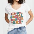 In My Social Worker Era Cute Social Worker Graduation MSW Women's Jersey Short Sleeve Deep V-Neck Tshirt