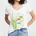 Superman Kryptonite Handbook Premium Tri-Blend Women's Jersey Short Sleeve Deep V-Neck Tshirt