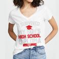 I Survived My Son's High School Diploma Graduation Premium Women's Jersey Short Sleeve Deep V-Neck Tshirt