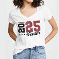 Swimming Senior Night Swimming Senior 2025 Graduation 59 Women's Jersey Short Sleeve Deep V-Neck Tshirt