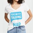 Too Much Talking I Need A Nap For Introverts Raglan Baseball Tee Women's Jersey Short Sleeve Deep V-Neck Tshirt Too Much Talking I Need A Nap For Introverts Raglan Baseball Tee Women's Jersey Short Sleeve Deep V-Neck Tshirt