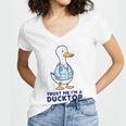 Trust Me I'm a Ducktor Doctor Sayings Graduation Women's Jersey Short Sleeve Deep V-Neck Tshirt