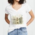 Vintage Floral Bookshelf I Have No Shelf Control Book Lovers Women's Jersey Short Sleeve Deep V-Neck Tshirt Vintage Floral Bookshelf I Have No Shelf Control Book Lovers Women's Jersey Short Sleeve Deep V-Neck Tshirt