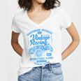 Vintage Racing Automotive Nostalgia Distressed Car Women's Jersey Short Sleeve Deep V-Neck Tshirt
