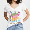 Vintage Retro 80's Baby 90's Made Me 1980s 1990s Nostalgia Premium Tri-Blend Women's Jersey Short Sleeve Deep V-Neck Tshirt