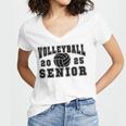 Volleyball Senior Night Volleyball Senior 2025 Graduation 28 Women's Jersey Short Sleeve Deep V-Neck Tshirt