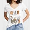 Wild About Reading Book Reader Book Nerd Book Reading Lover Premium Tri-Blend Women's Jersey Short Sleeve Deep V-Neck Tshirt
