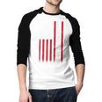 4th Of July US Flag Cheer Dad Shirt For Father's Cheer Men Baseball Raglan Shirt