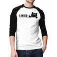 I Am 59 Plus 1 Middle Finger For A 60th Birthday Cat Mom Dad Men Baseball Raglan Shirt