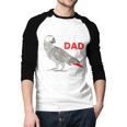 African Grey Parrot Dad Congo Bird Father Men Baseball Raglan Shirt