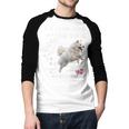 American Eskimo Dog Mom Eskie Dad Art Eskie Lover Quote Men Baseball Raglan Shirt
