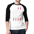 American Flag Dad Mom Awesome Like My Sons Men Baseball Raglan Shirt