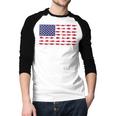 American Flag Fishing-Shirt Men Kids Bass Fish Dad Patriotic Men Baseball Raglan Shirt