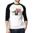 American Flag Trump 2024 Daddy's Home We The People Men Baseball Raglan Shirt