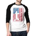 American Flag Vintage Baseball Flag Dad Mom Tee T-Shirt Men Baseball Raglan Shirt