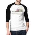 Army Dad With American Flag Camo For Veteran Day Women Kids Men Men Baseball Raglan Shirt