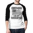 Awesome Like My Daughter Mom Dad American Flag Men Baseball Raglan Shirt