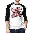 Baddie With A Dead Daddy Men Baseball Raglan Shirt