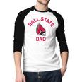 Ball State University Cardinals Arched Dad Men Baseball Raglan Shirt Ball State University Cardinals Arched Dad Men Baseball Raglan Shirt
