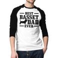 Basset Dad Dog Papa Basset Hound Men Men Baseball Raglan Shirt