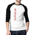 Best Dog Dad Ever American Flag For Best Father Men Baseball Raglan Shirt