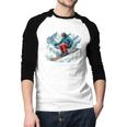 Only The Best Still Go Skiing In Their Seventies Skier Dad Men Baseball Raglan Shirt